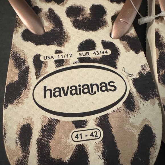 Havaianas Women's Slim Animal Print Flip Flops Sandals, Size 11/12 NWOT - Picture 3 of 3
